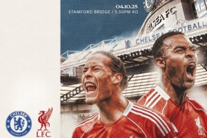 利物浦发布客战切尔西海报：范迪克、萨拉赫、赫拉芬贝赫出镜