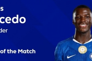 真正亿元先生！凯塞多当选切尔西2-1利物浦全场最佳球员